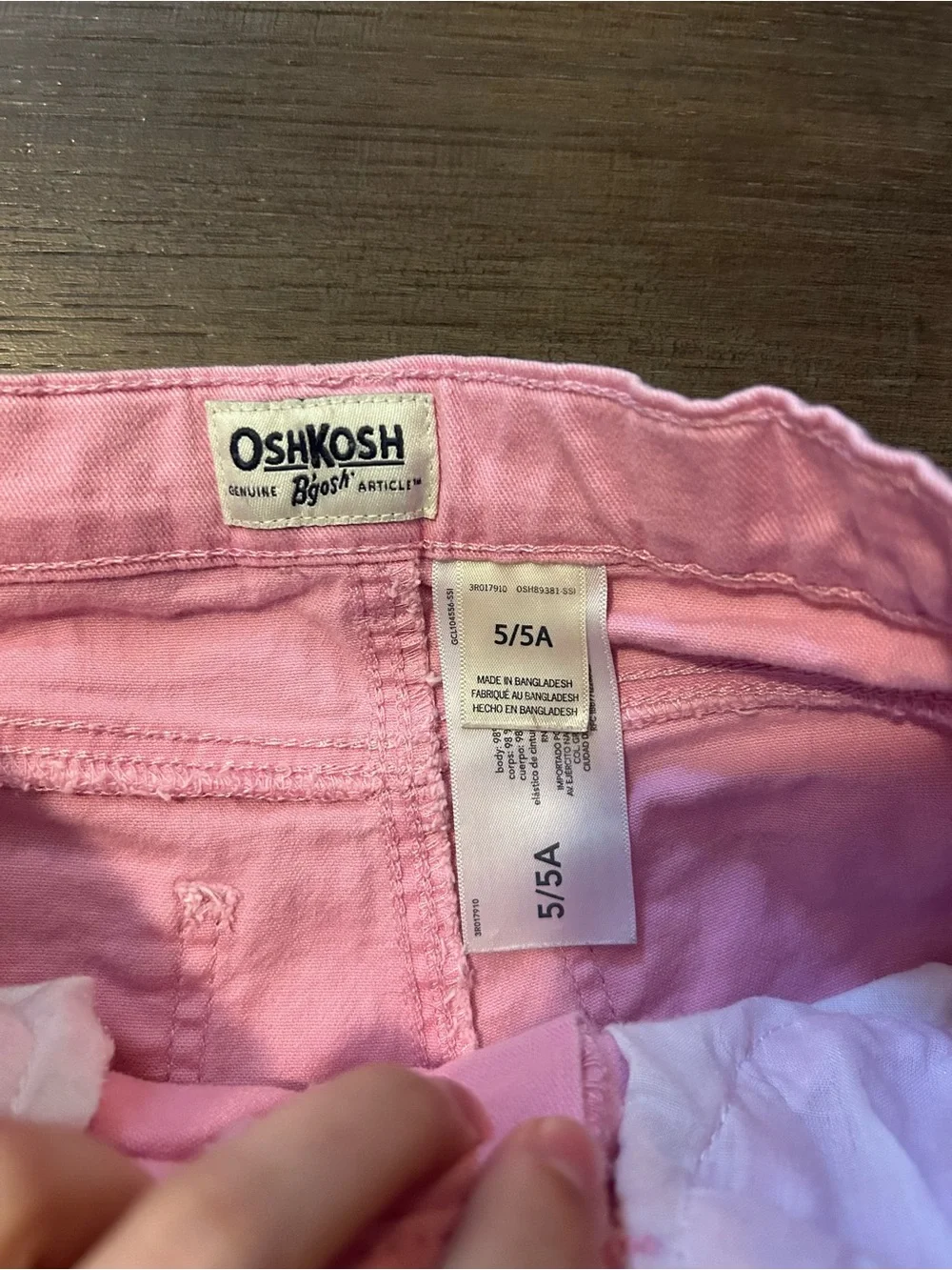 OshKosh B'gosh Pink Frayed Hem Girls' Shorts